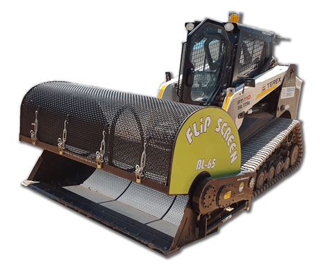 skid steer flip screen|sifter bucket for skid steer.